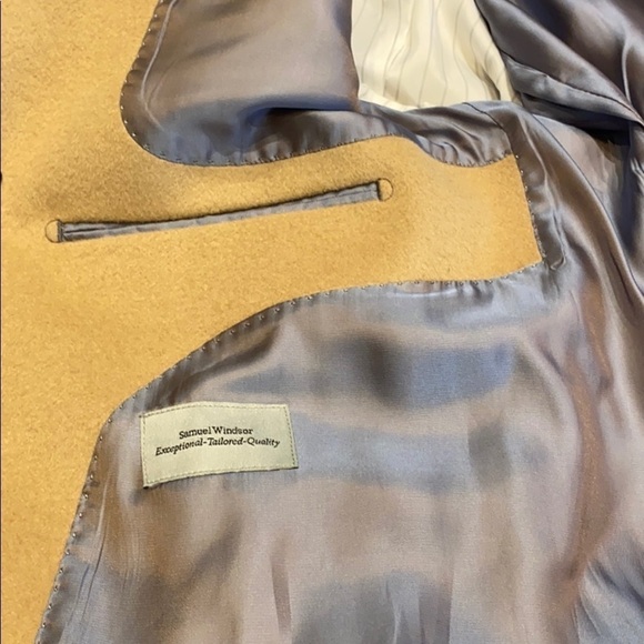 𝅺Samuel Windsor Long cashmere and wool Coat SZ 40 - Picture 13 of 14